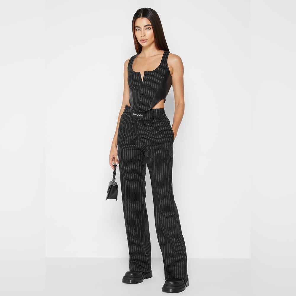Manière De Voir Pinstripe Trousers